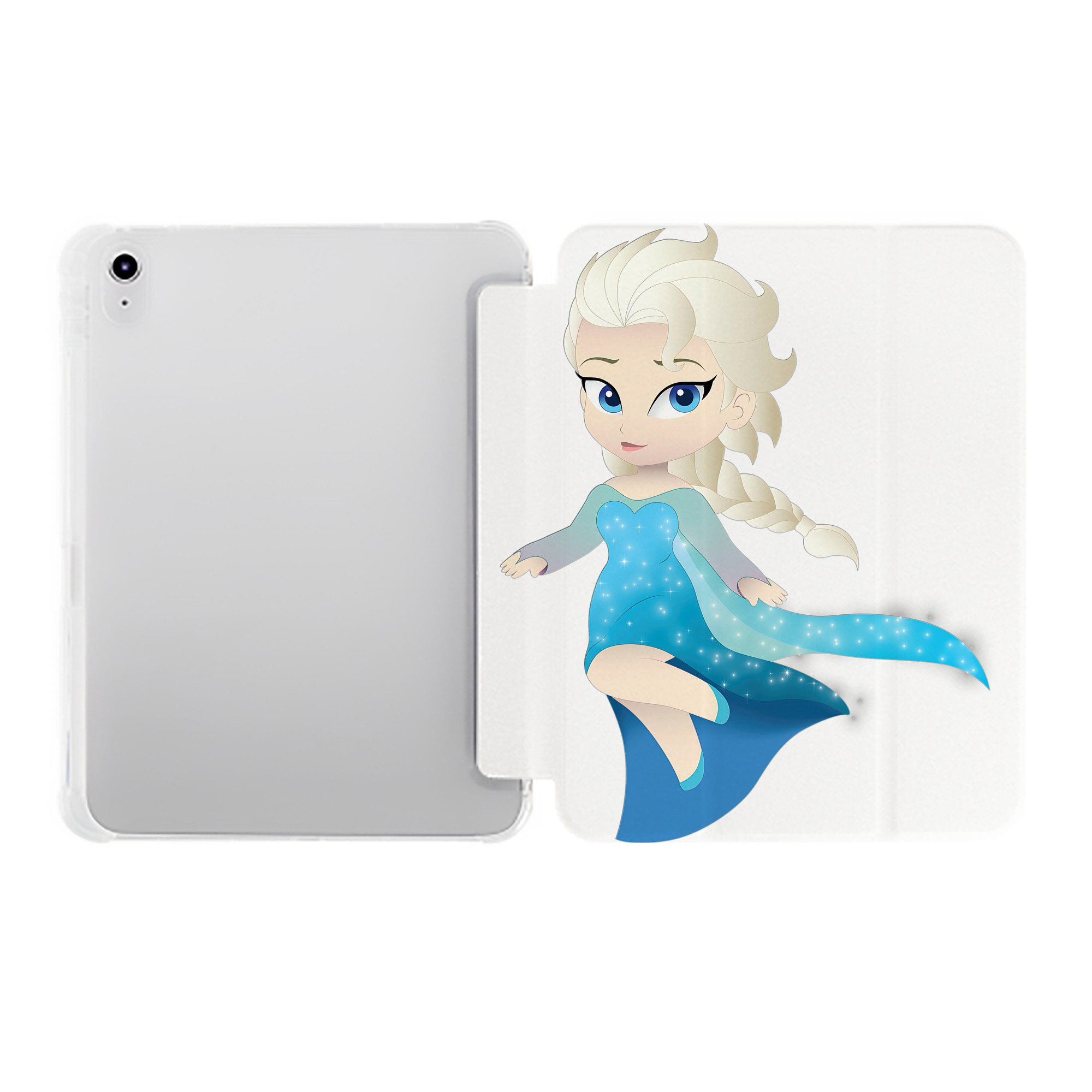 （画像用） アナと雪の女王 アンナ エルサ Frozen Anna Elsa IPad ケース ペン収納付き 三つ折りスタンド PUレザー×シリコン 対応機種9.5/10.5/10.9インチ